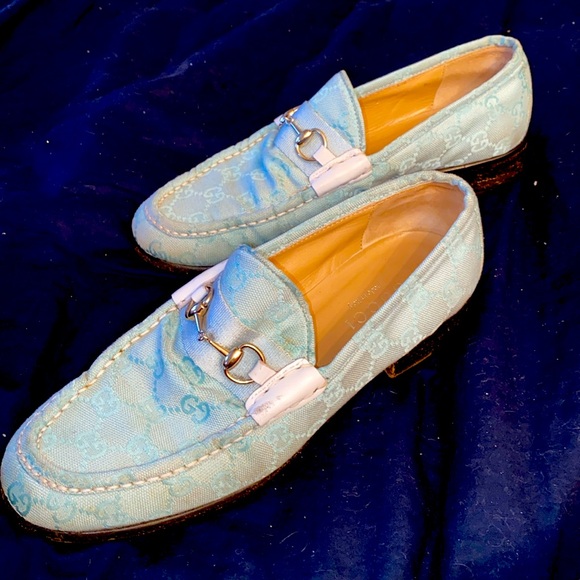 Gucci Princetown GG Monogram Limited Edition Denim Loafers Light Blue - Picture 8 of 12